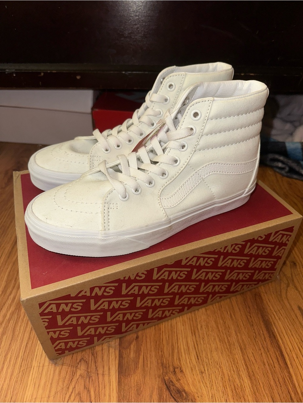 Vans Sk8-Hi Platform High-Top Sneakers in Off-White